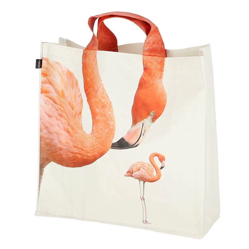 ZOO ANIMALNECKS SHOPPING BAG, Style: FLAMINGO