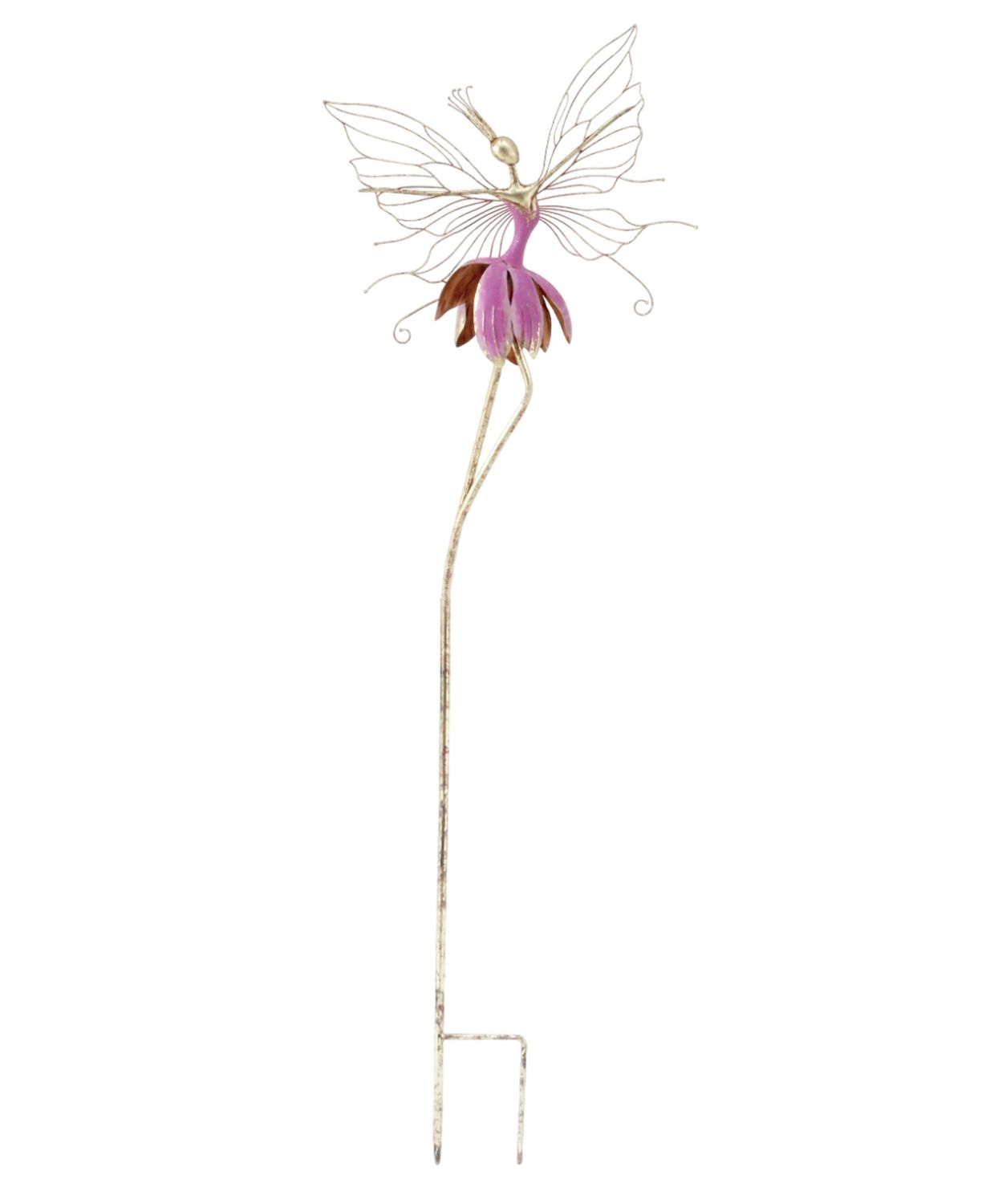 Colorful Metal Fairy Butterfly Stake-Pink