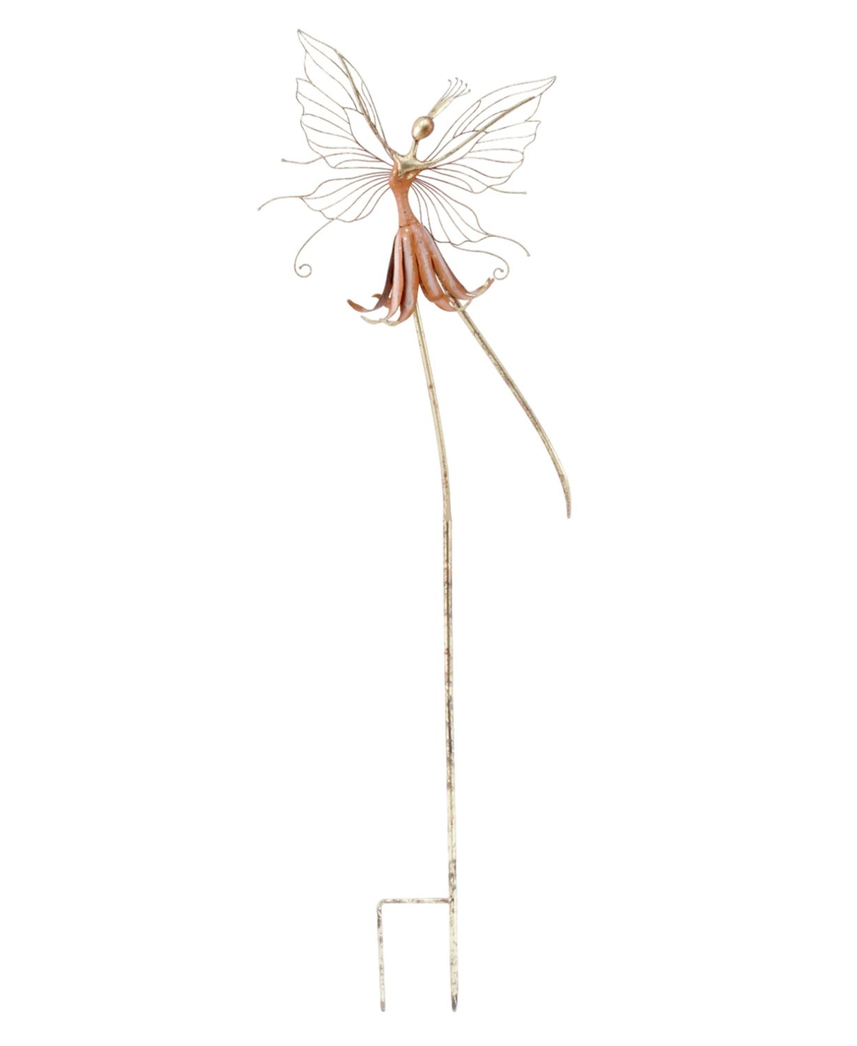Colorful Metal Fairy Butterfly Stake-Orange