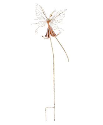 Colorful Metal Fairy Butterfly Stake-Orange