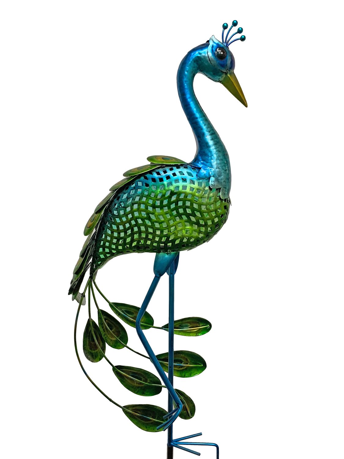 Double Sided Solar Peacock Stake/Statue