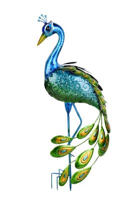 Double Sided Solar Peacock Stake/Statue