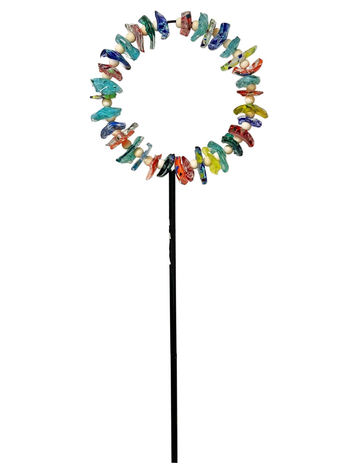 MEDIUM COLORED GLASS SHARDS SUNCATCHER STAKE