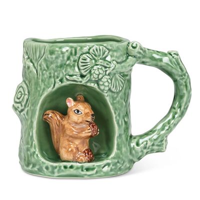 Squirrel - Nature Inspired Mug with Alcove-4"H