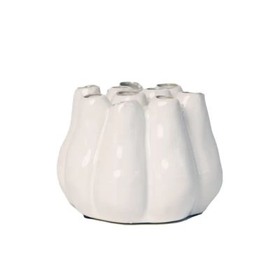 LUXURY HANDMADE CERAMIC VASE - WHITE MEDIUM