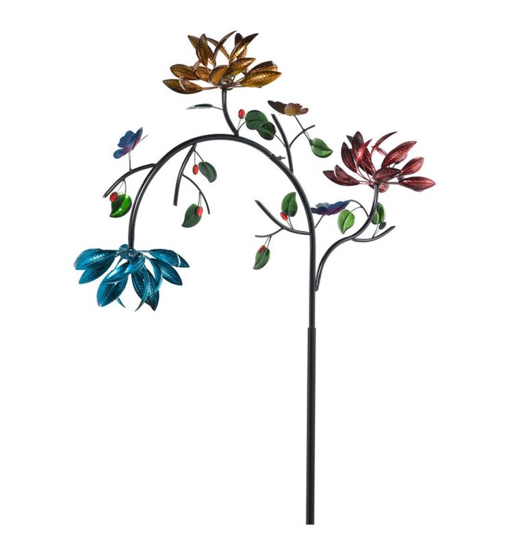 91"H Wind Spinner, Spinner Flowers