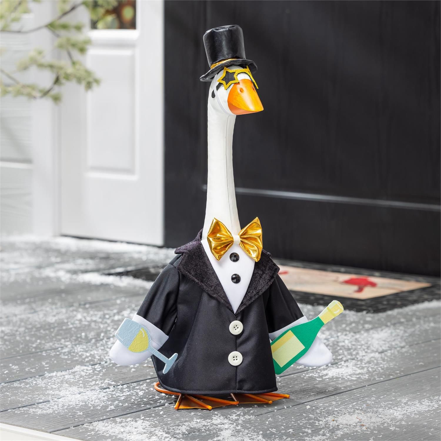 Christmas Porch Goose Outfit, Style: Happy New Year Suit
