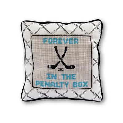 Penalty Box Needlepoint Pillow
