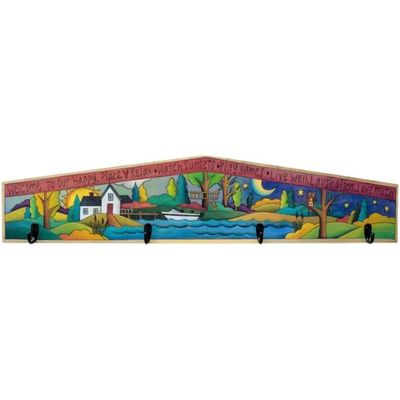 "Happy Place" 3ft Coat Rack