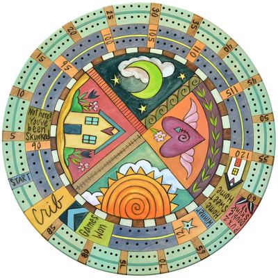 Handmade 20" Cribbage Lazy Susan