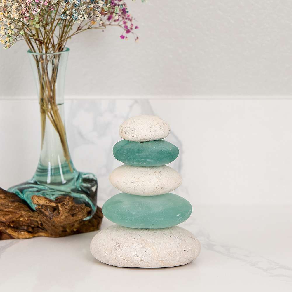 Quintuple Serenity Cairn (8" H)