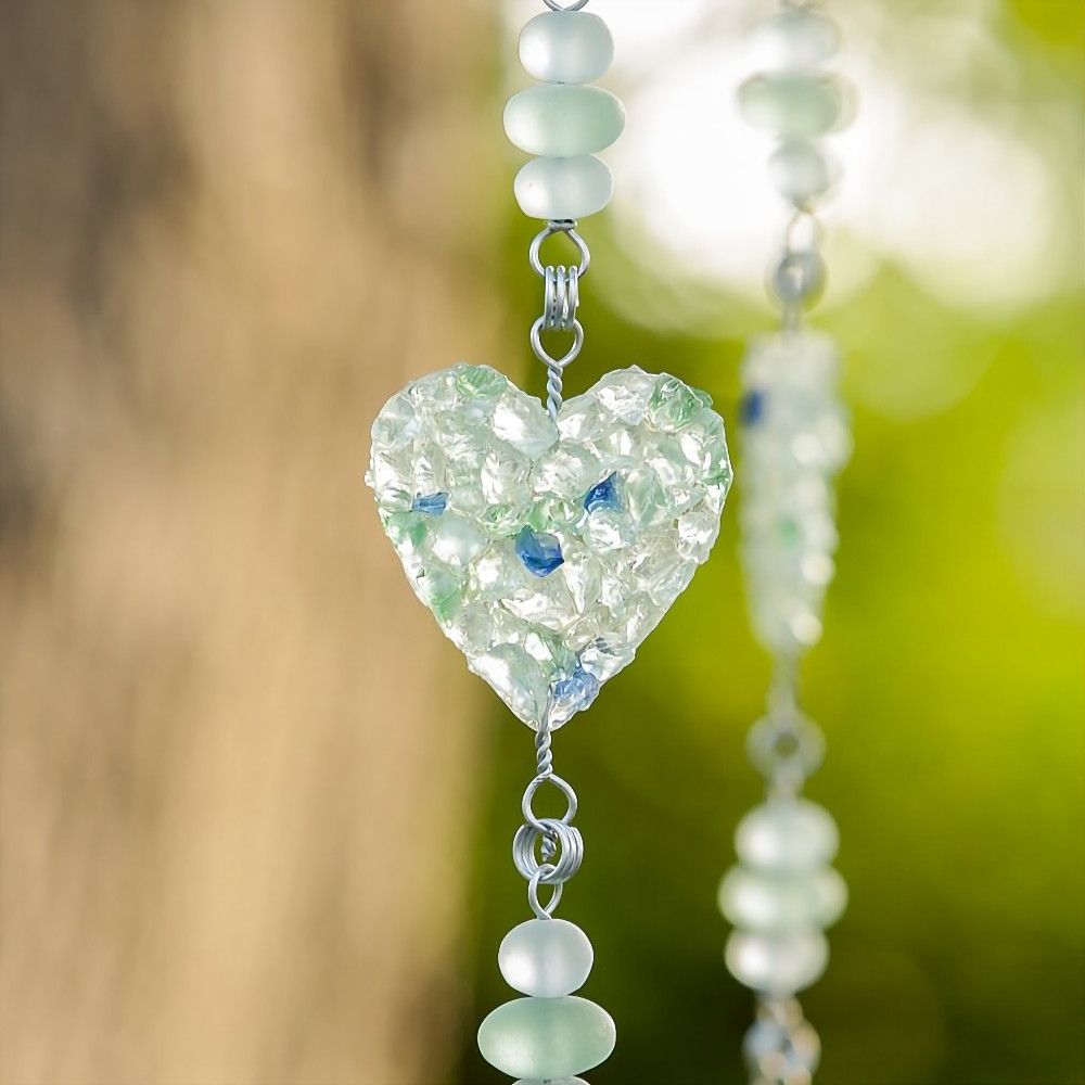 Recycled Glass Garland - Heart