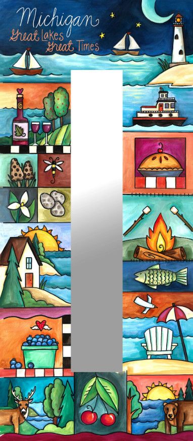 SMITTEN WITH THE MITTEN WALL MIRROR 12" x 28"