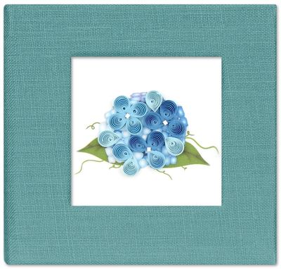 QUILLED BLUE HYDRANGEA STICKY NOTE PAD COVER