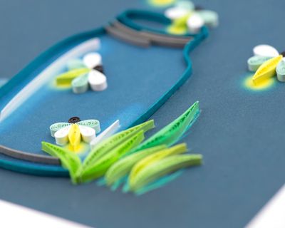 QUILLED GREETING CARD FIREFLIES