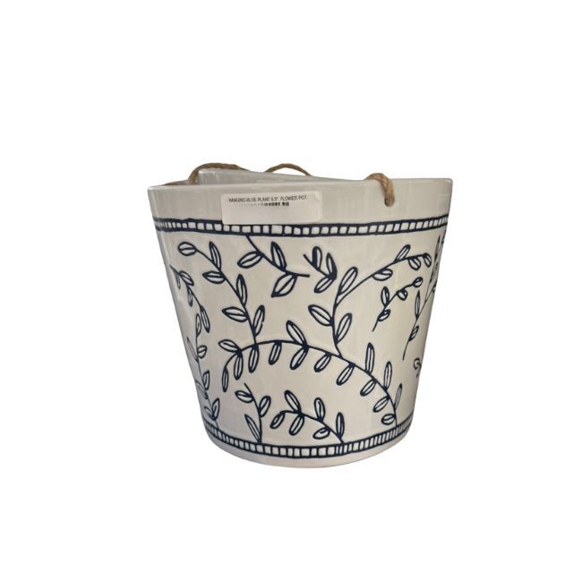 HANGING BLUE PLANT 5in FLOWER POT