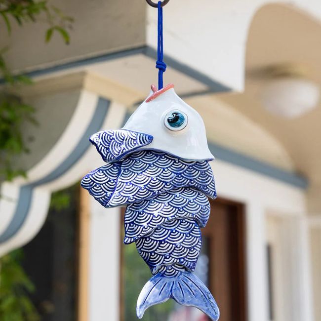 BLUE FISH WIND CHIME