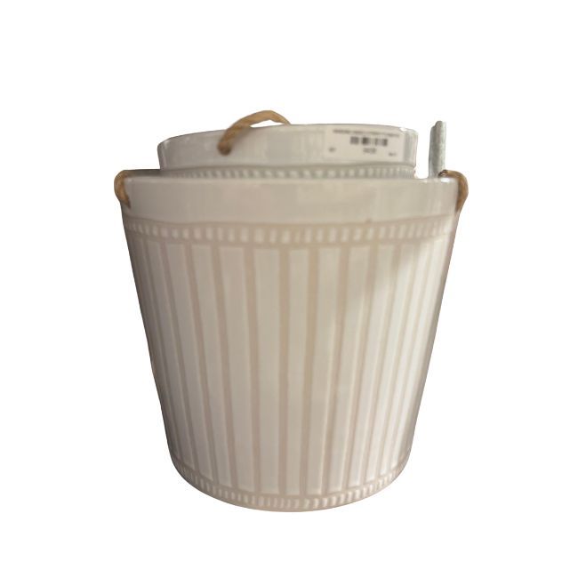 HANGING ANGELO STRIPE 5in FLOWER POT