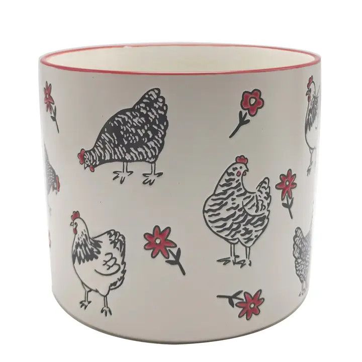 CHICKEN SCRATCH 6.5in PLANTER, 5in