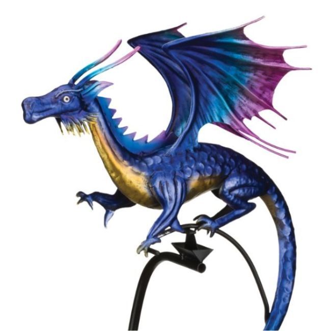 DRAGON ROCKER GARDEN STAKE - PURPLE