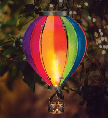 HOT AIR BALLOON SOLAR LANTERN RAINBOW XLARGE
