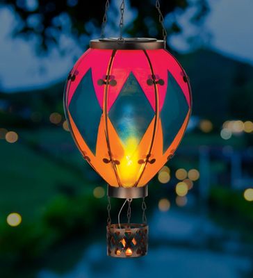 HOT AIR BALLOON SOLAR LANTERN DIAMOND LARGE
