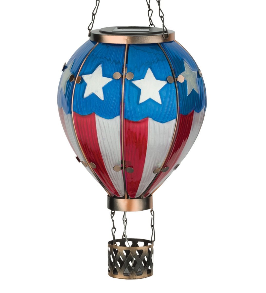 HOT AIR BALLOON SOLAR LANTERN AMERICANA LARGE