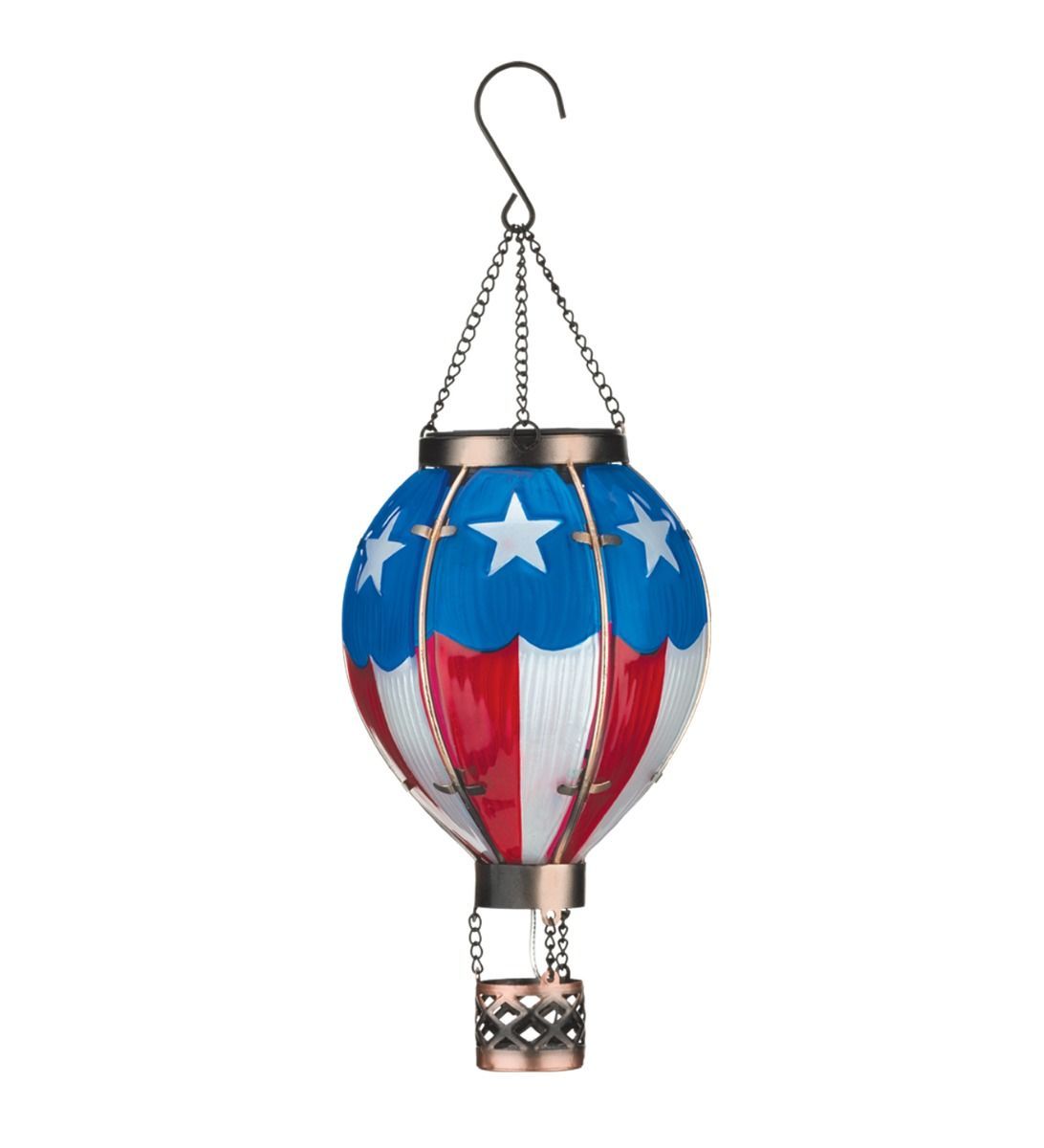 HOT AIR BALLOON SOLAR LANTERN AMERICANA SMALL