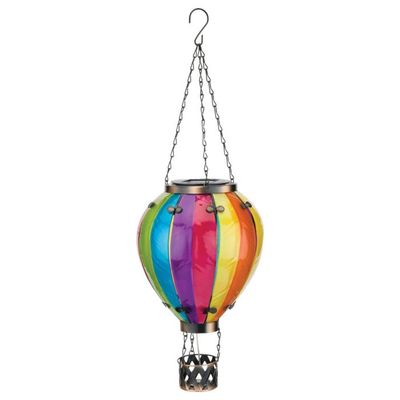 HOT AIR BALLOON SOLAR LANTERN RAINBOW LARGE