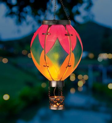 HOT AIR BALLOON SOLAR LANTERN DIAMOND SMALL
