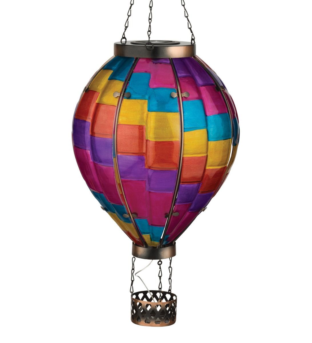 HOT AIR BALLOON SOLAR LANTERN STRIPE XLARGE