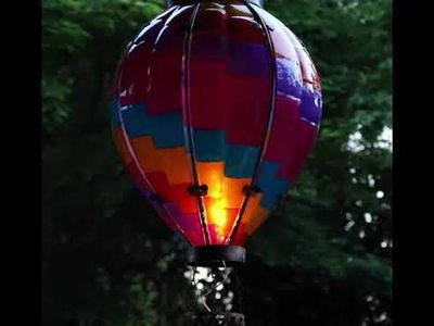 HOT AIR BALLOON SOLAR LANTERN STRIPE XLARGE
