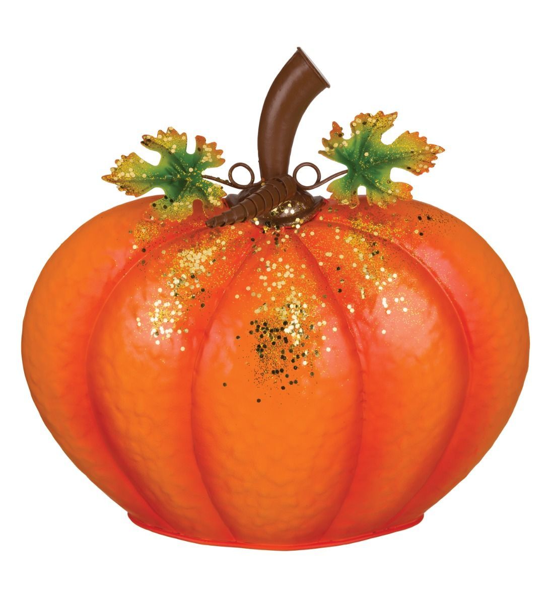 Gilded Pumpkin Decor - Orange
