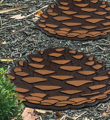 Rubber Stepping Stone - Pinecone