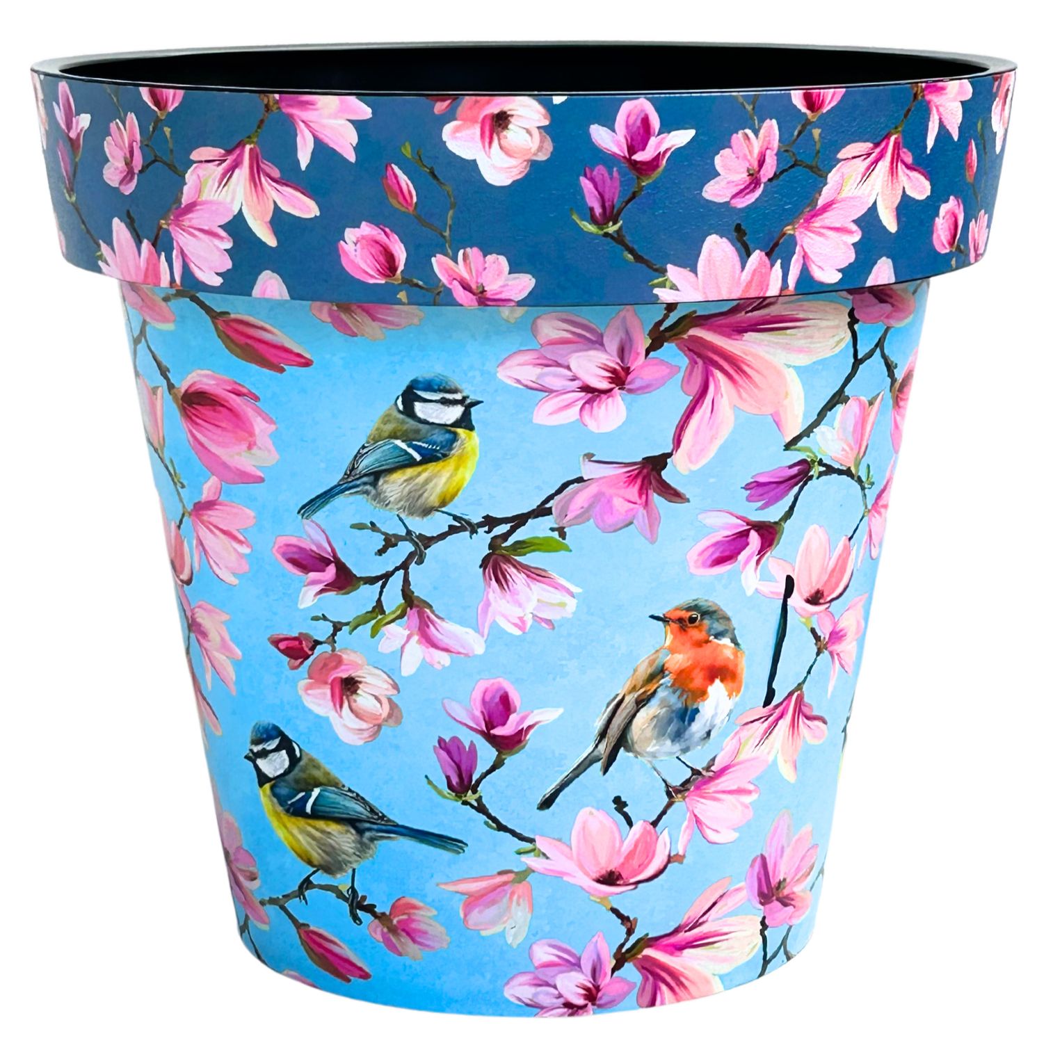 ZEST LIGHTWEIGHT POT - WATERCOLOR BIRDS, Size: 6 INCH