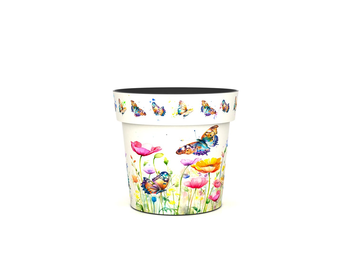 ZEST LIGHTWEIGHT POT - BUTTERFLIES, Size: 6 INCH