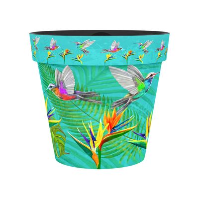 ZEST LIGHTWEIGHT POT - HUMMINGBIRDS