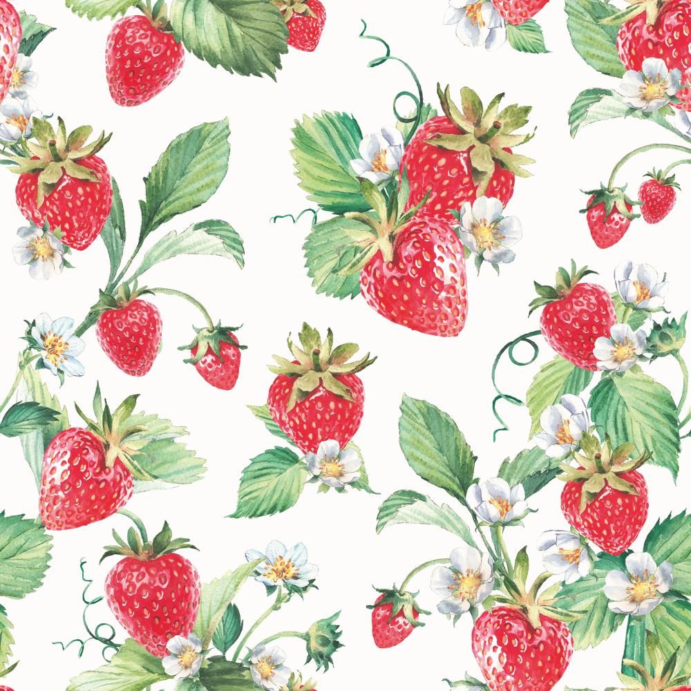 Garden Strawberries • Beverage Napkin