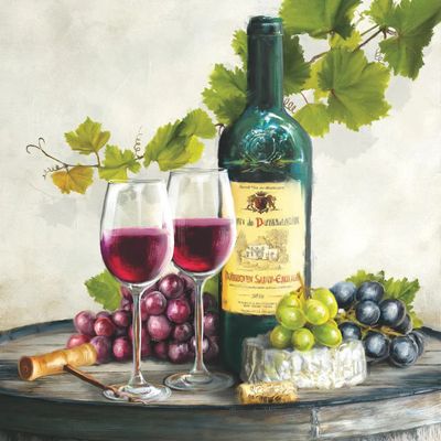 Red Wine • Beverage Napkin