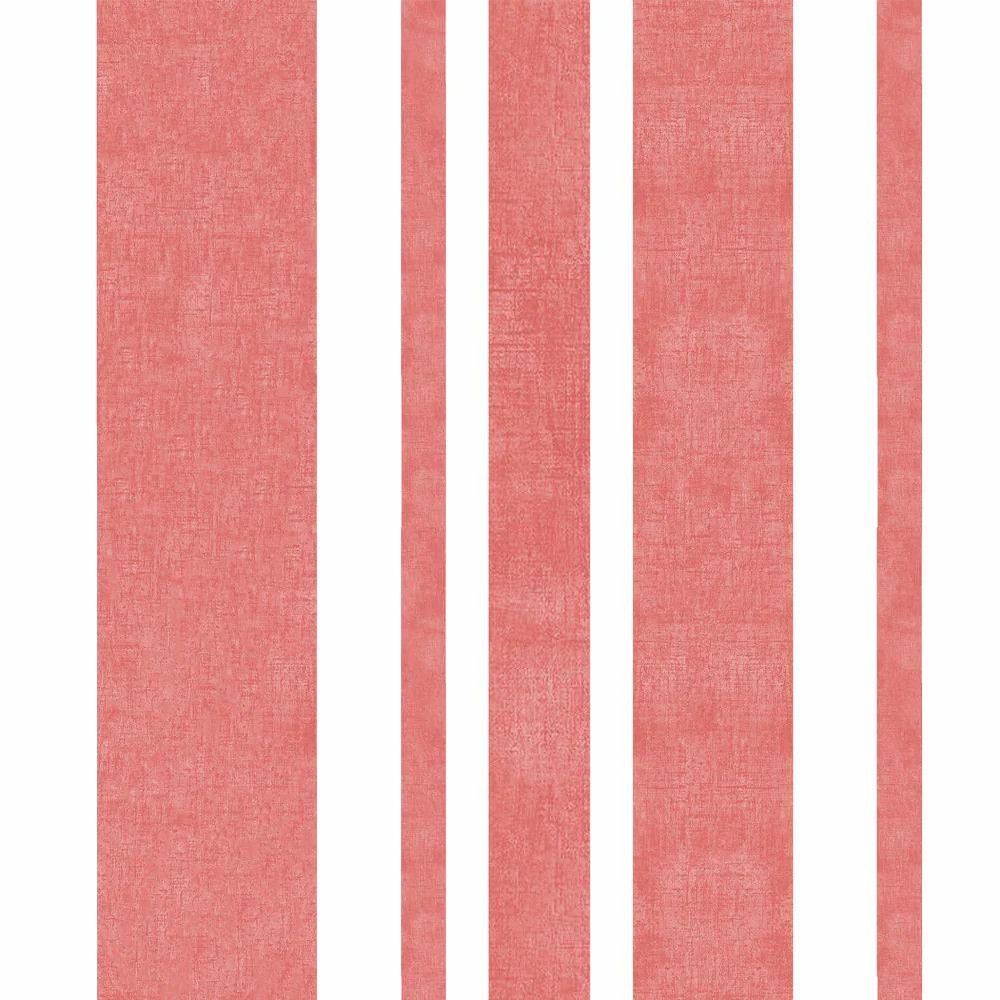 Pack of lunch paper napkins featuring vertical bright red and white stripes folded neatly.