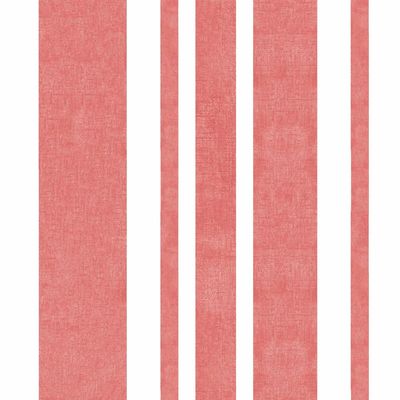 Pack of lunch paper napkins featuring vertical bright red and white stripes folded neatly.