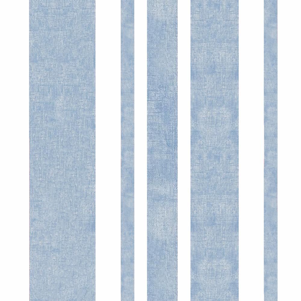 Pack of lunch paper napkins featuring vertical light blue and white stripes folded neatly.