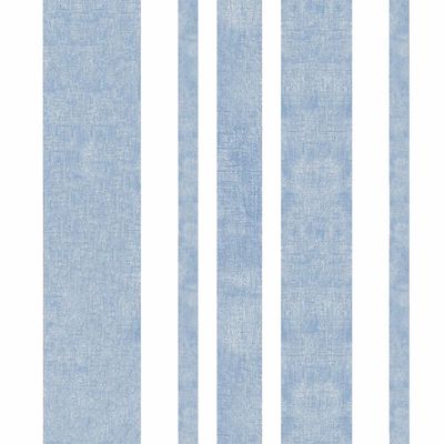 Pack of lunch paper napkins featuring vertical light blue and white stripes folded neatly.