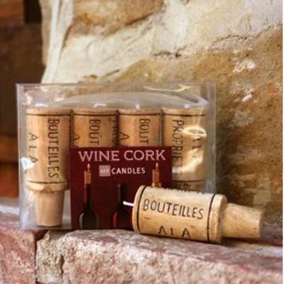 Wine Cork Candle Set of 4