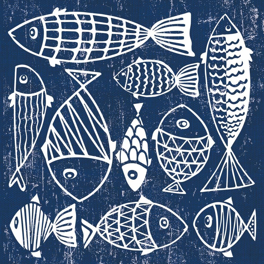 La Mer Fish • Beverage Napkin