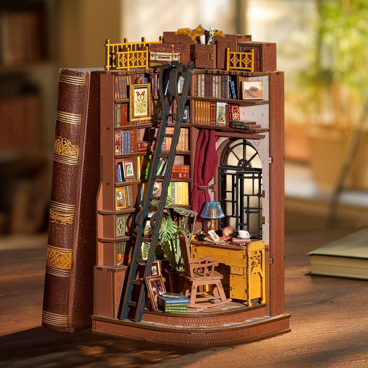SILENT CORNER STUDY BOOK NOOK DIY MINIATURE HOUSE KIT