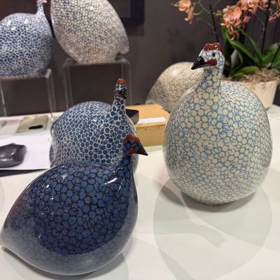 GUINEA FOWL - Electric Blue Spotted Black