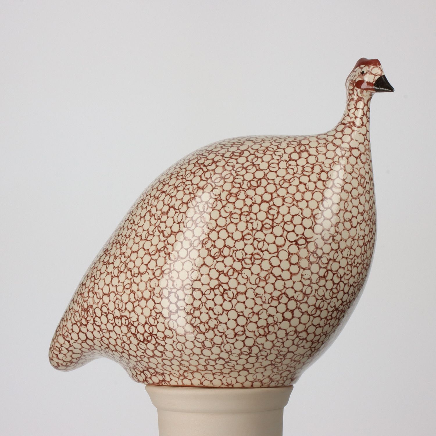 GUINEA FOWL - White Spotted Bordeaux, Size: SMALL