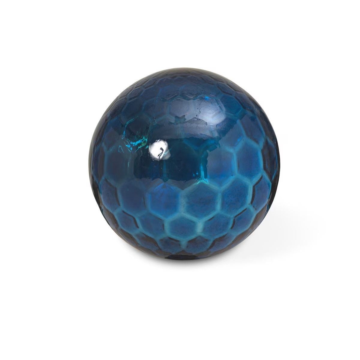 10"D Blue Mercury Glass Gazing Ball