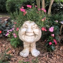 Great Aunt "Joy" Muggly 12" Indoor/Outdoor Planter - Antique White